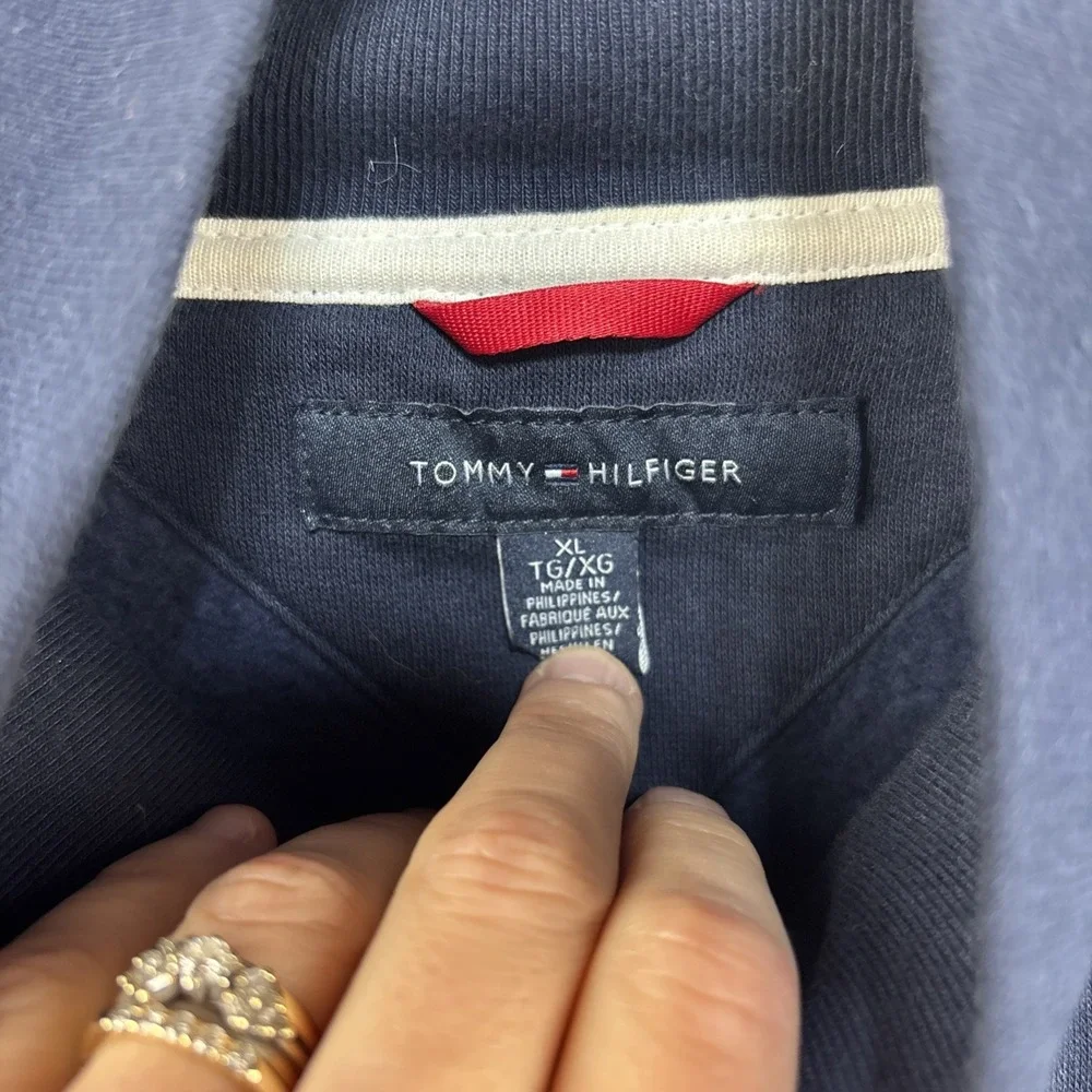 Tommy Hilfiger‎ Mens United States Embroidered Track Jacket Navy USA Size XL